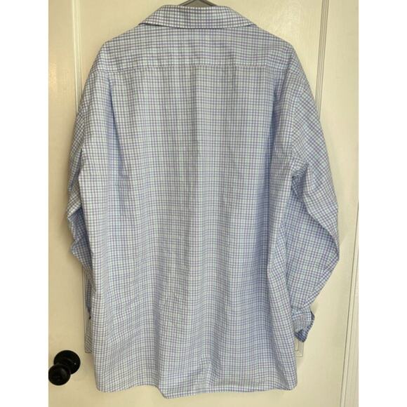 Mens Tommy Hilfiger Shirt Size XL Blue Purple Plaid Long Sleeve Button Down - Picture 6 of 9